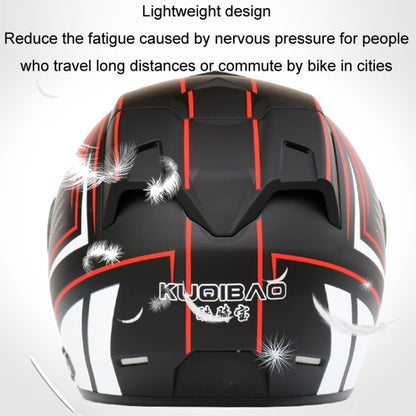 KUQIBAO Motorcycle Smart Bluetooth Sun Protection Double Lens Safety Helmet, Size: XL(Bright Black Phantom Fiber+Black Tail) - Helmets by KUQIBAO | Online Shopping UK | buy2fix