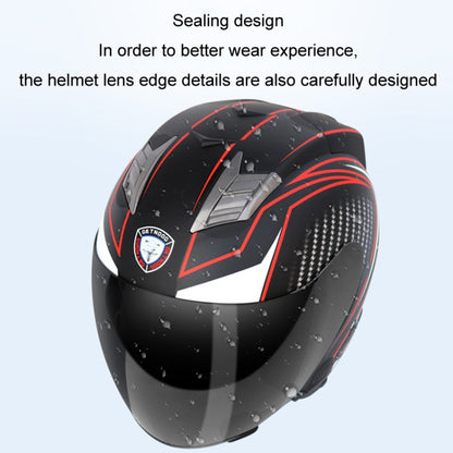 KUQIBAO Motorcycle Smart Bluetooth Sun Protection Double Lens Safety Helmet, Size: XL(Matte Black Phantom Fiber) - Helmets by KUQIBAO | Online Shopping UK | buy2fix