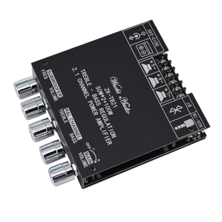 ZK-TB21 TPA3116D2 High & Low Pitch Adjustment 2.1 Channel Bluetooth Full Digital Power Amplifier Module - Breadboard / Amplifier Board by buy2fix | Online Shopping UK | buy2fix