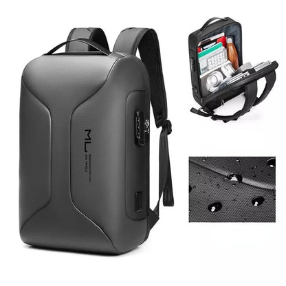 Business Large Capacity Travel Bag Multifunctional Waterproof Laptop Backpack with USB Port(Black) - Backpack by buy2fix | Online Shopping UK | buy2fix