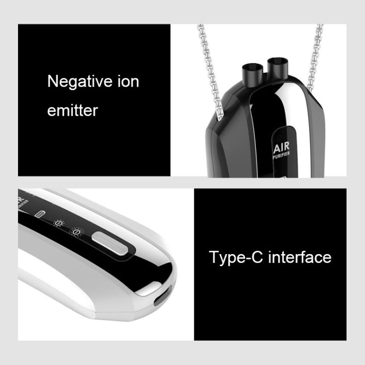 Portable Negative Ion Air Purifier Home Hanging Neck Purifier, Style: Chain Style (Black) - Air Purifiers & Parts by buy2fix | Online Shopping UK | buy2fix