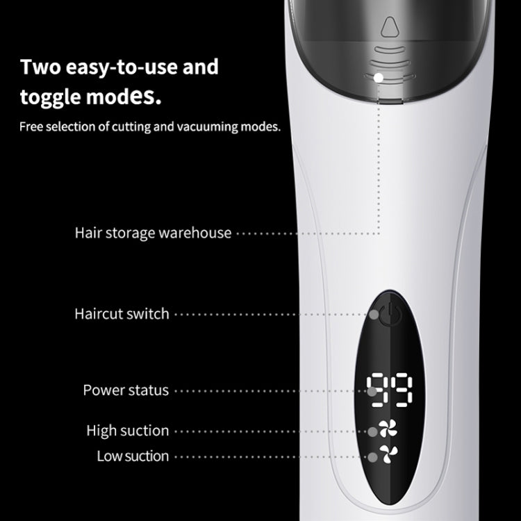 Electric Waterproof Hairdresser Children Low Noise Rechargeable Push Clipper, Specification: Digital Version White - Hair Trimmer by buy2fix | Online Shopping UK | buy2fix