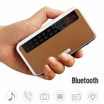 Rolton E500 Bluetooth Speaker 2.1-Channel Built-In Microphone Supports FM Radio(Blue) - Mini Speaker by Rolton | Online Shopping UK | buy2fix