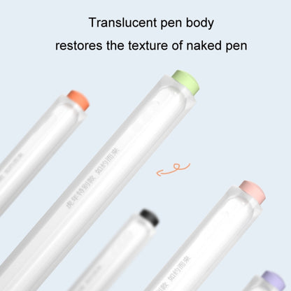 For Apple Pencil 2 Non-Slip Anti-Fall Translucent Segmented Pen Case(Crescent White) - Pencil Accessories by buy2fix | Online Shopping UK | buy2fix