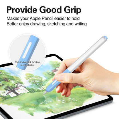 For Apple Pencil 2 Non-Slip Anti-Fall Translucent Segmented Pen Case(Mysterious Black) - Pencil Accessories by buy2fix | Online Shopping UK | buy2fix