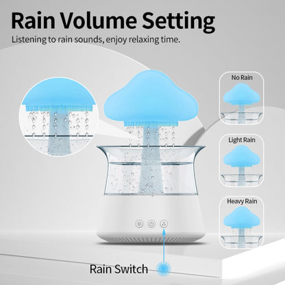 CH06 300ml Rain Humidifier Mushroom Cloud Colorful Night Lamp Aromatherapy Machine, Style: With Remote Controller(Light Wood Grain) - Air Purifiers & Accessories by buy2fix | Online Shopping UK | buy2fix