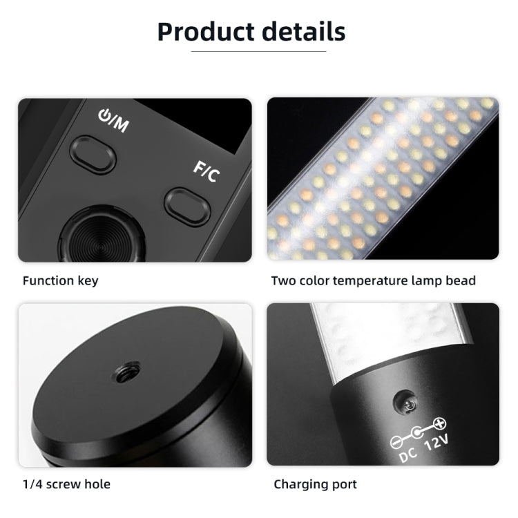 Pixel S24 RGB Fill Light Rod Handheld Portable Color Icelet Outdoor Videos Live Broadcast Studio Camera Stick Lamp(Standard Set+AU Plug Adapter) -  by Pixel | Online Shopping UK | buy2fix