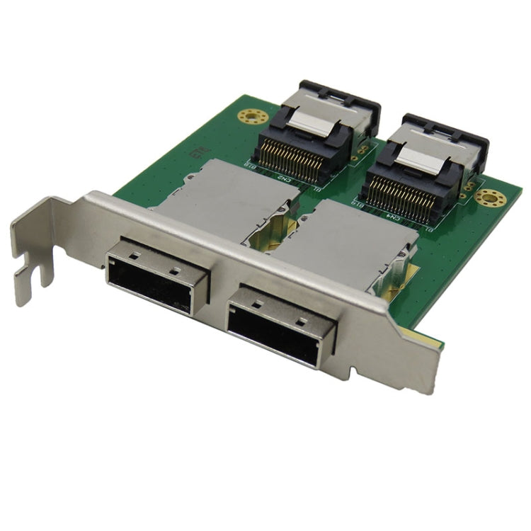 Dual Ports Mini SAS Internal SFF-8087 to External HD SFF-8088 Front Panel PCI SAS Card - Add-on Cards by buy2fix | Online Shopping UK | buy2fix