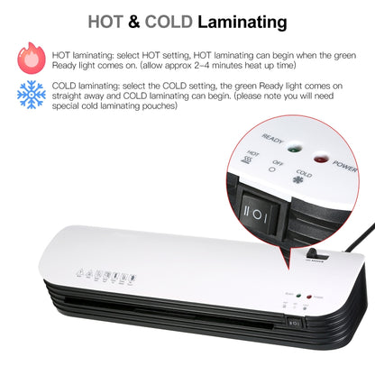 Osmile SL299 A4 Laminator Machine Set With 15 Laminating Pouches Paper Cutter Corner Rounder(EU Plug) - Photo Film Covering Machine by Osmile | Online Shopping UK | buy2fix