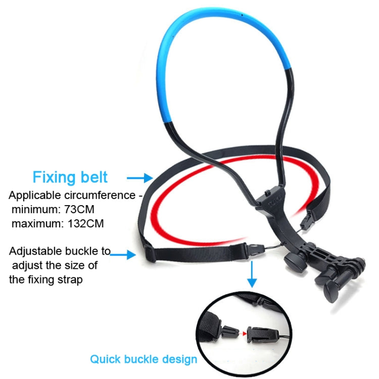 TUYU Camera Neck Holder Mobile Phone Chest Strap Mount  For Video Shooting//POV, Spec: With Phone Clip (Blue) - Stand by buy2fix | Online Shopping UK | buy2fix