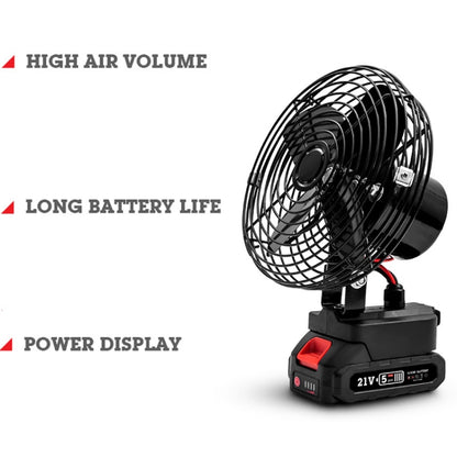 HILDA Portable Powerful Fan Outdoor Hair Dryer, With US Plug Adaptor, Style: 6 inch With 1 Battery(3000mAh) - Electric Fans by HILDA | Online Shopping UK | buy2fix