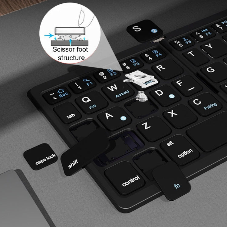 Leather Wireless Bluetooth Keyboard With Touch-Pad Multi-System External Portable Universal Keypad - Wireless Keyboard by buy2fix | Online Shopping UK | buy2fix