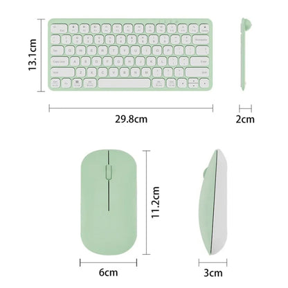 B087 2.4G Portable 78 Keys Dual Mode Wireless Bluetooth Keyboard And Mouse, Style: Keyboard Mouse Set White - Wireless Keyboard by buy2fix | Online Shopping UK | buy2fix