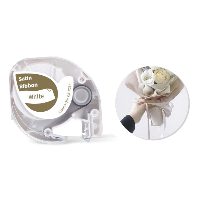 For Phomemo P12 / P12 Pro 12mm x 2m Thermal Transfer Label Ribbon(Gold Word On White) - Printer Accessories by buy2fix | Online Shopping UK | buy2fix