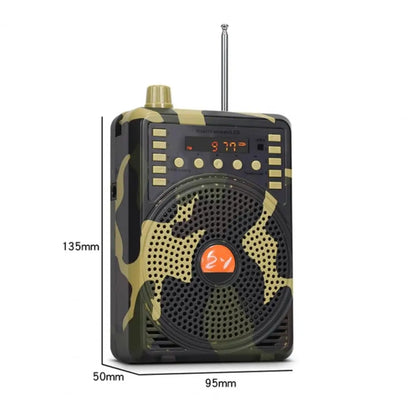 48W Wireless Bluetooth Voice Amplifier with Remote Control Supports USB/TF Card Playback EU Plug(Camouflage) - Midrange Speaker & Frequency Divider by buy2fix | Online Shopping UK | buy2fix