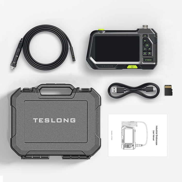 Teslong NTS500 5.5mm-3M Dual Lens 5 Inch Large Screen Industrial Pipe Borescope Industrial Inspection Tools -  by Teslong | Online Shopping UK | buy2fix