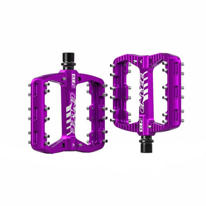 ENLEE R5 1pair Mountain Bike Pedals Bicycle Cycling Wider Non-Slip Footrest Bearing(Purple) - Pedals by ENLEE | Online Shopping UK | buy2fix