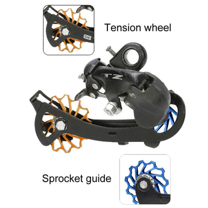 ENLEE Mountain Bicycle Rear Derailleur Guide Wheel Ceramic Bearing Tension Pulley, Size: 13T(Blue) - Guide wheels by ENLEE | Online Shopping UK | buy2fix