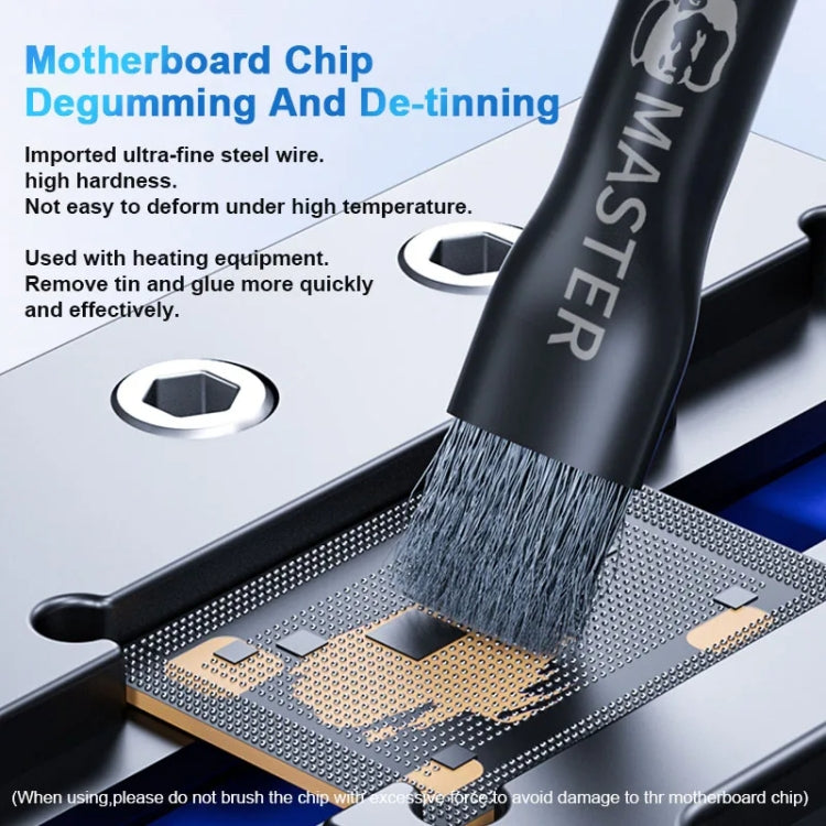 MECHANIC Cell Phone Motherboard Chip Degumming Brush PCB De-Tin Cleaning Cylinder Long Handle Brush, Style: Sideburns - Brushes by MECHANIC | Online Shopping UK | buy2fix