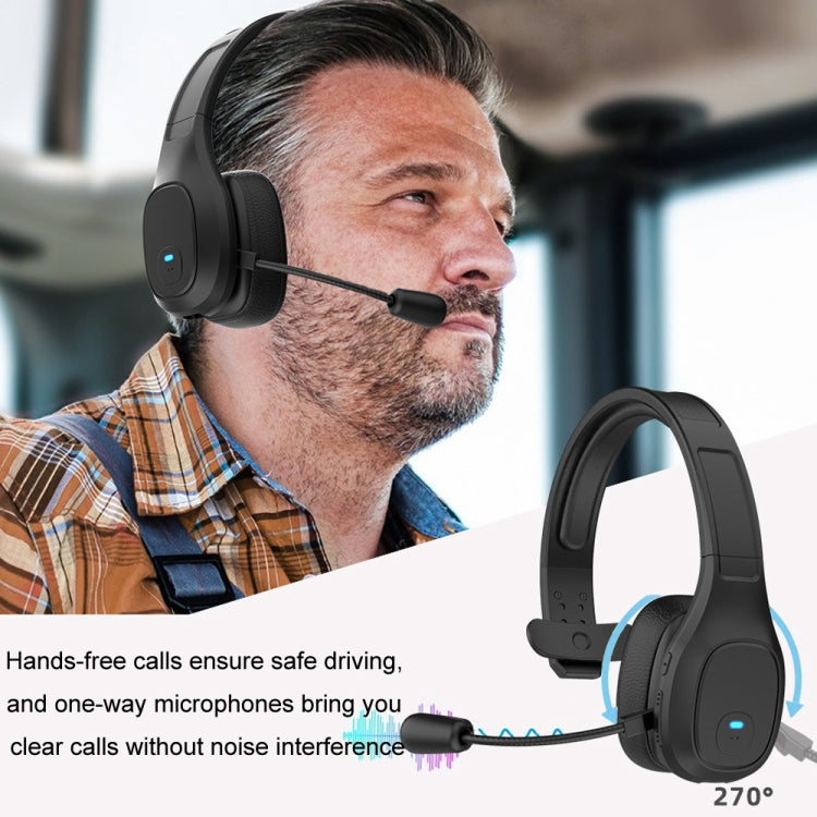 Wireless Bluetooth 5.0 Head-mounted Telephone Microphone Headset - Microphones & Headsets by buy2fix | Online Shopping UK | buy2fix