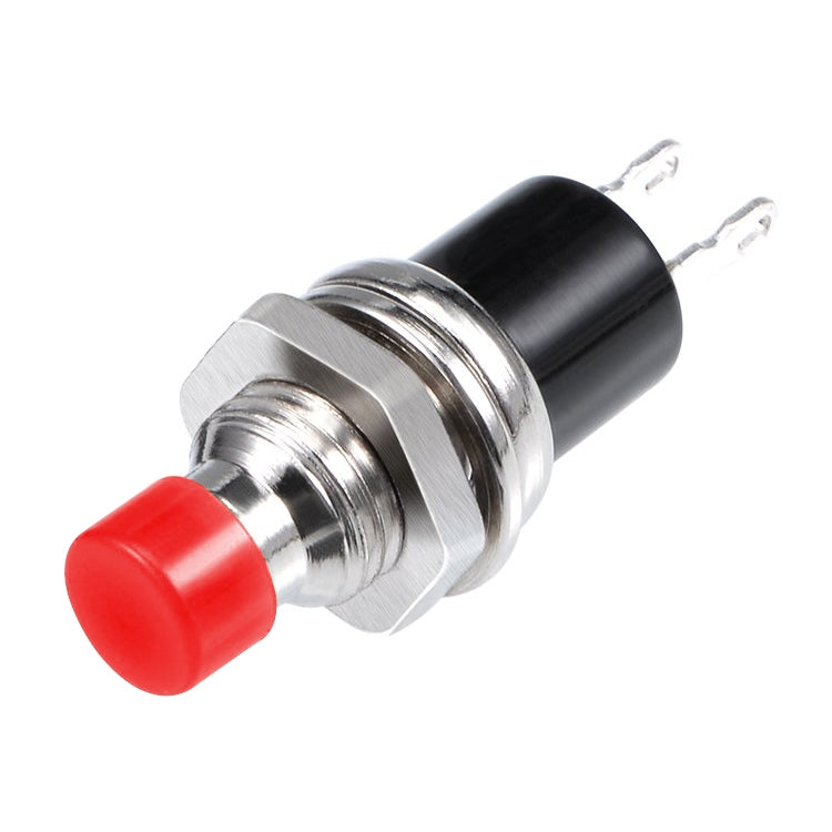 10 PCS 7mm Thread Multicolor 2 Pins Momentary Push Button Switch(Red) - Consumer Electronics by buy2fix | Online Shopping UK | buy2fix