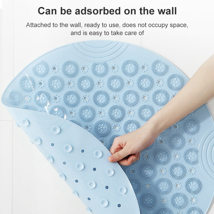 Bathroom Anti-slip Round Mat Suction Cup Massage Foot Pad(Blue) - Bath Mats by buy2fix | Online Shopping UK | buy2fix