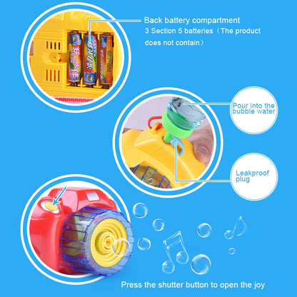 Electric Camera Shaped Flashing Sounding Toy Bubble Machine, Random Color Delivery, Bubble Liquid Not Included - Toy Sports by buy2fix | Online Shopping UK | buy2fix