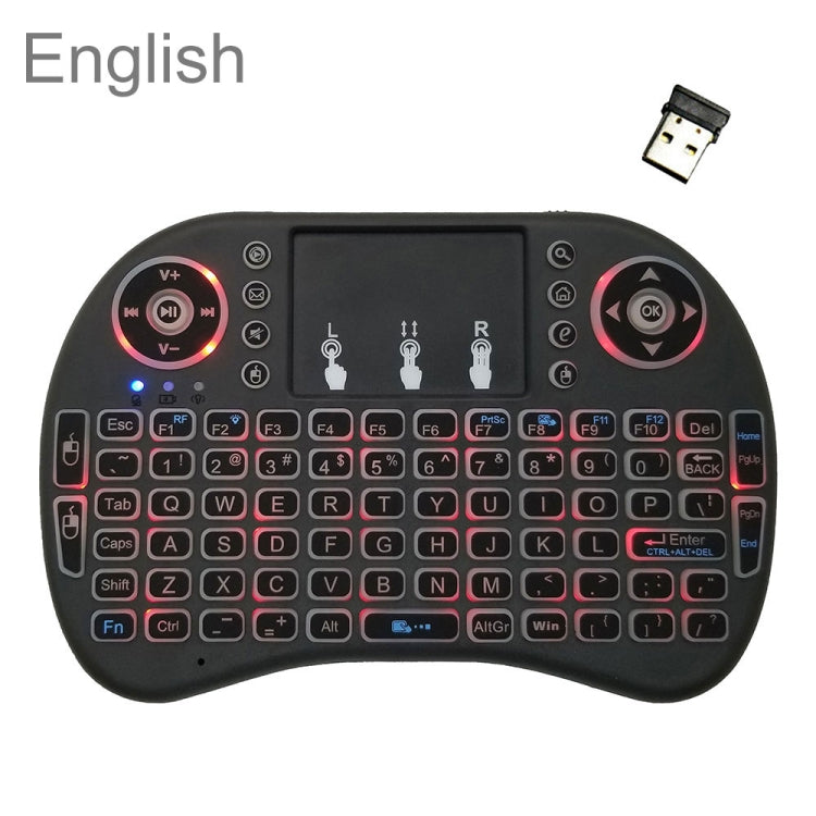 Support Language: English i8 Air Mouse Wireless Backlight Keyboard with Touchpad for Android TV Box & Smart TV & PC Tablet & Xbox360 & PS3 & HTPC/IPTV - MINI PC Accessories & Gadgets by buy2fix | Online Shopping UK | buy2fix