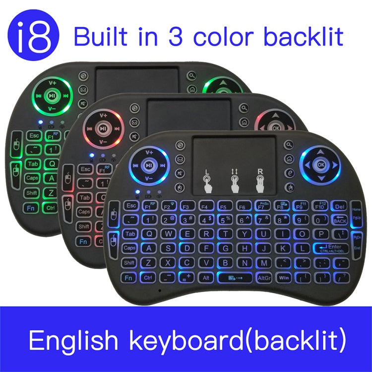 Support Language: English i8 Air Mouse Wireless Backlight Keyboard with Touchpad for Android TV Box & Smart TV & PC Tablet & Xbox360 & PS3 & HTPC/IPTV - MINI PC Accessories & Gadgets by buy2fix | Online Shopping UK | buy2fix