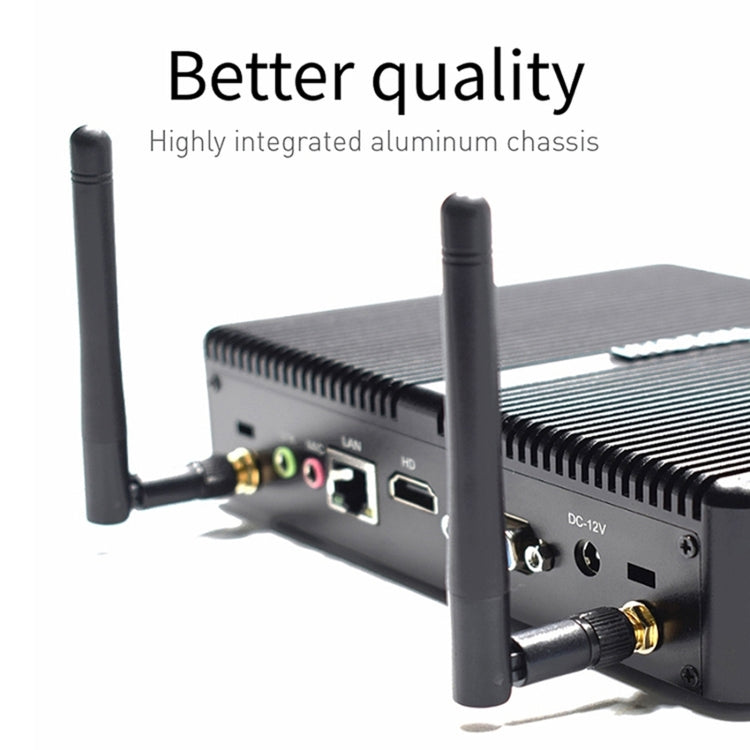 HYSTOU H2 Windows / Linux System Mini PC, Intel Core I3-7167U Dual Core Four Threads up to 2.80GHz, Support mSATA 3.0, 4GB RAM DDR4 + 256GB SSD (Black) - Windows Mini PCs by HYSTOU | Online Shopping UK | buy2fix