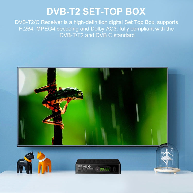 T15-T2 1080P Full HD DVB-TC/C Receiver Set-Top Box, US Plug - Consumer Electronics by buy2fix | Online Shopping UK | buy2fix