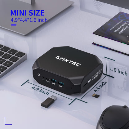 GMK KB4 Windows 11 / Linux System Mini PC, AMD Ryzen 7 3750H Quad Core up to 4.0GHz, 16GB + 512GB, Support WiFi & Bluetooth, UK Plug - Windows Mini PCs by GMKtec | Online Shopping UK | buy2fix