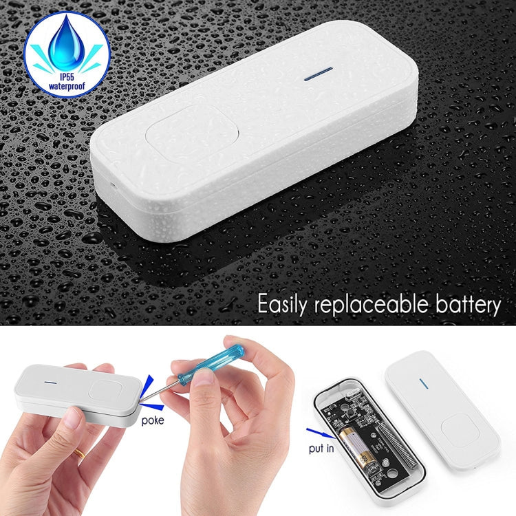 P6-B 110dB Wireless IP55 Waterproof Low Power Consumption WiFi Doorbell Receiver, 53 Music Options, Receiver Distance: 300m(White) - Security by buy2fix | Online Shopping UK | buy2fix