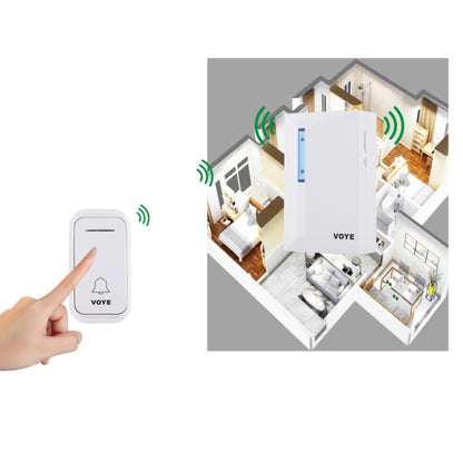 VOYE V015F Home Music Remote Control Wireless Doorbell with 38 Polyphony Sounds (White) - Security by VOYE | Online Shopping UK | buy2fix