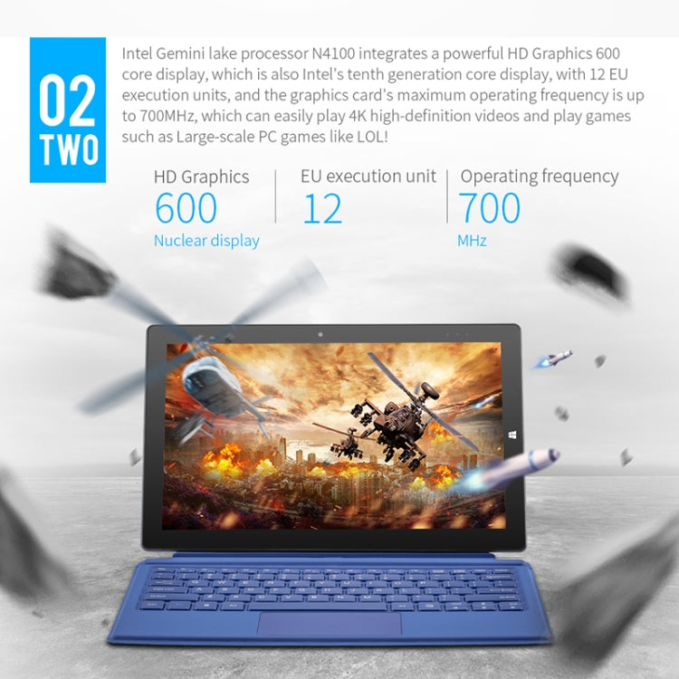 PiPO W11 2 in 1 Tablet PC, 11.6 inch, 8GB+128GB+256GB SSD, Windows 10, Intel Gemini Lake N4120 Quad Core Up to 2.6GHz, with Stylus Pen Not Included Keyboard, Support Dual Band WiFi & Bluetooth & Micro SD Card - PiPO by PiPo | Online Shopping UK | buy2fix