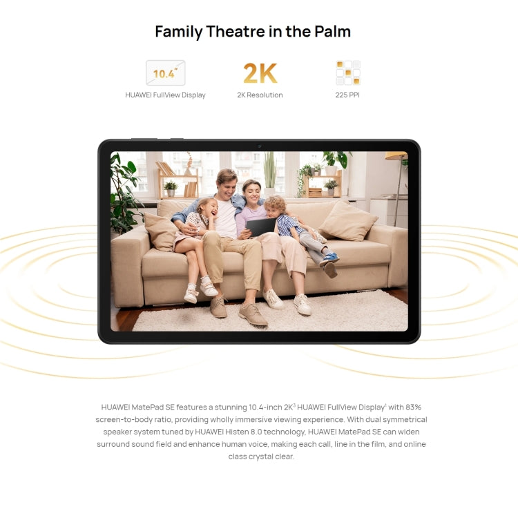 HUAWEI MatePad SE, 10.4 inch, 6GB+128GB, HarmonyOS 3 Qualcomm Snapdragon 680 Octa Core, Support Dual WiFi / BT, Network: 4G, Not Support Google Play(Black) - Huawei by Huawei | Online Shopping UK | buy2fix