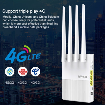 COMFAST GR401 300Mbps 4G Household Signal Amplifier Wireless Router Repeater WIFI Base Station with 4 Antennas, Asia Pacific Edition - Wireless Routers by COMFAST | Online Shopping UK | buy2fix