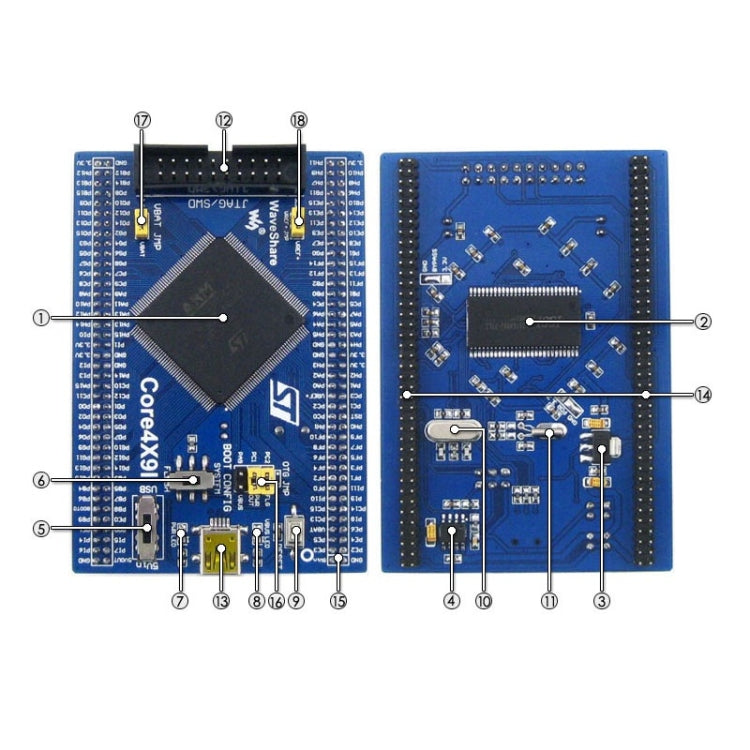 Waveshare Open429I-C Standard, STM32F4 Development Board - MCU Tools by Waveshare | Online Shopping UK | buy2fix