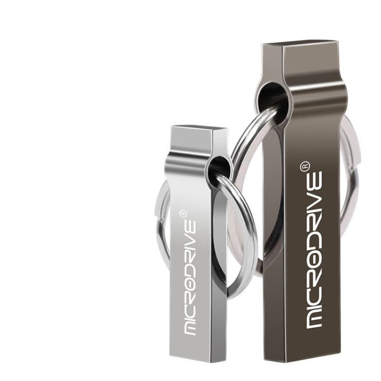 MicroDrive 16GB USB 2.0 Metal Keychain U Disk (Grey) - USB Flash Drives by MicroDrive | Online Shopping UK | buy2fix