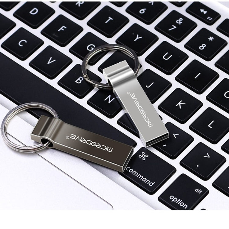 MicroDrive 16GB USB 2.0 Metal Keychain U Disk (Grey) - USB Flash Drives by MicroDrive | Online Shopping UK | buy2fix