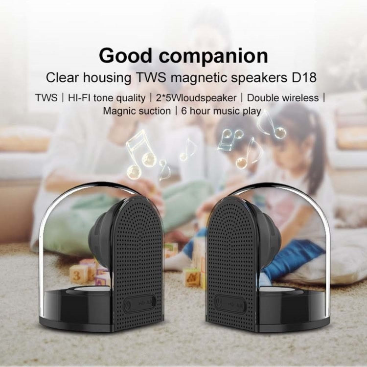 OVEVO True 3D TWS Magnetic Wireless Bluetooth Stereo Surround HiFi Speaker with Full Transparent Home - Mini Speaker by OVEVO | Online Shopping UK | buy2fix