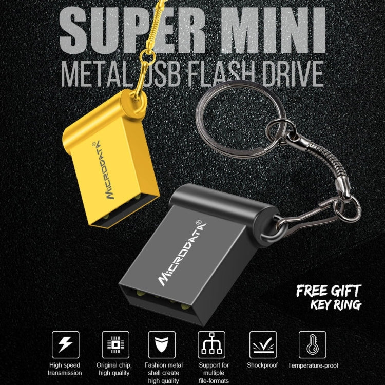 MiCRODATA 8GB USB 2.0 Computer and Car Two-use Mini U Disk(Silver Grey) - USB Flash Drives by MiCRODATA | Online Shopping UK | buy2fix