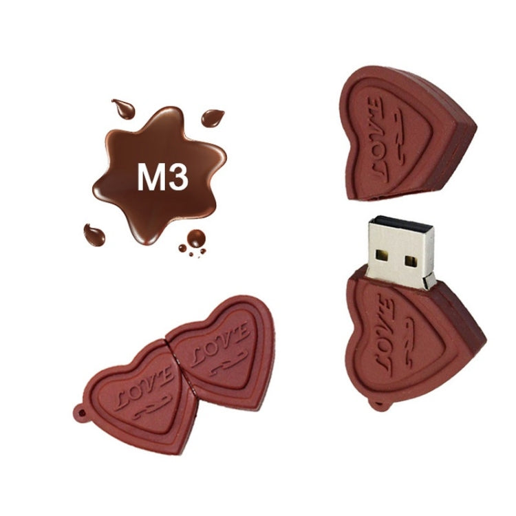 MicroDrive 64GB USB 2.0 Creative Heart Chocolate U Disk - Computer & Networking by MicroDrive | Online Shopping UK | buy2fix